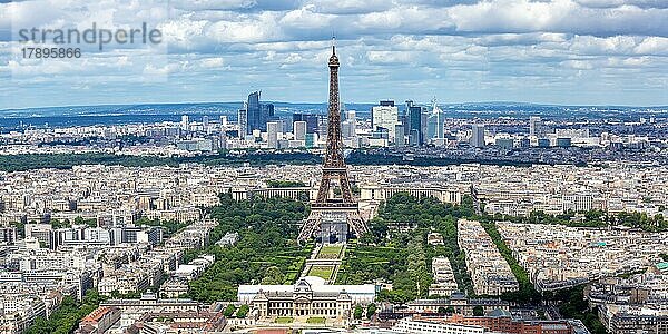 Eiffel Turm Eiffelturm Eiffel-Turm Reisen Panorama von oben in Paris  Frankreich  Europa