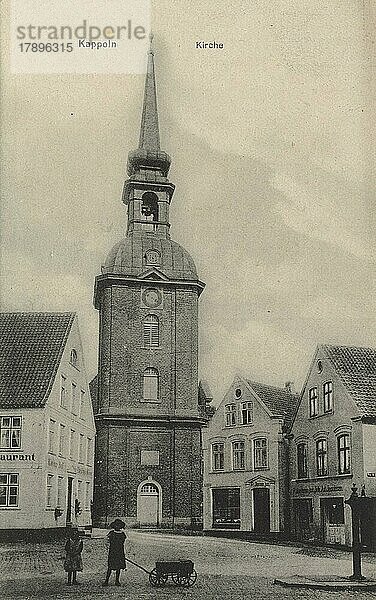 Kappeln in Schleswig-Holstein  Deutschland  Ansicht von ca 1910  digitale Reproduktion einer gemeinfreien Postkarte  Europa