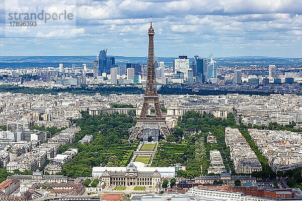 Eiffel Turm Eiffelturm Eiffel-Turm Reisen von oben in Paris  Frankreich  Europa