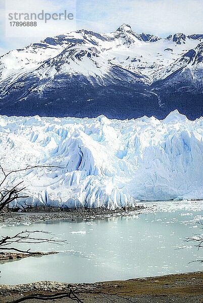 Blick auf den Perito-Moreno-Gletscher in Patagonien  Argentinien  Südamerika