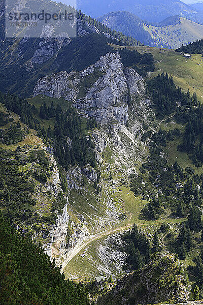 Germany  Bavaria  View from peak of Wendelstein mountain