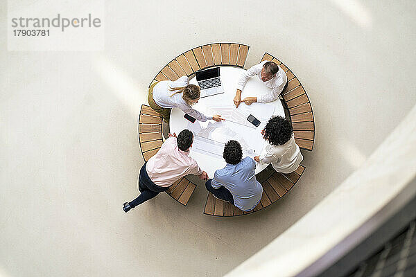 Business people planning strategy in meeting at office