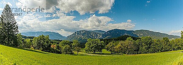 Bergpanorama  Berg  Alpen  Rax-Schneeberg-Gruppe  Niederösterreich  Österreich  Europa