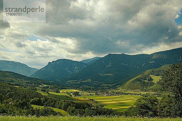 Bergpanorama  Berg  Alpen  Rax-Schneeberg-Gruppe  Niederösterreich  Österreich  Europa