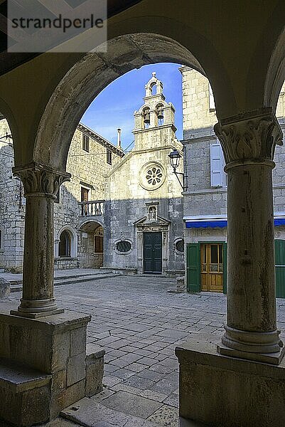 St Michaels Kirche beim Stadttor  Kor?ula  Gespanschaft Dubrovnik-Neretva  Kroatien  Europa