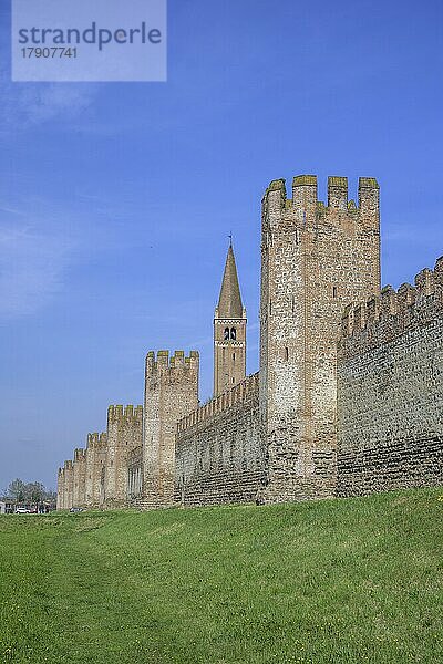 Stadtmauer von  Montagnana  Provinz Padua  Italien  Europa