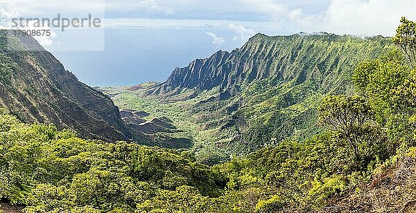 Kalalau Valley  K?ke?e State Park  N? Pali Coast  Kauai  Hawaii  USA  Nordamerika