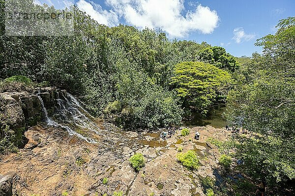 Upper Ho'opi'i Falls am Kapaa Stream  Kauai  Hawaii  USA  Nordamerika