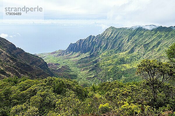 Kalalau Valley  K?ke?e State Park  N? Pali Coast  Kauai  Hawaii  USA  Nordamerika