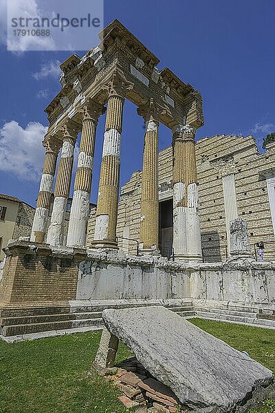 Kapitolinischer Tempel 73v. Chr. durch Vespasian errichtet  Brescia  Provinz Brescia  Italien  Europa