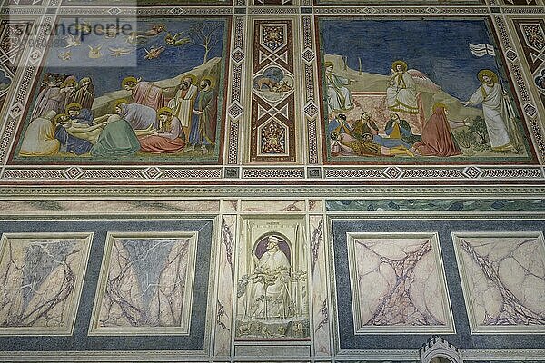 Scrovegni-Kapelle oder Arenakapelle mit Fresken von Giotto di Bondone  Padua  Provinz Padua  Italien  Europa