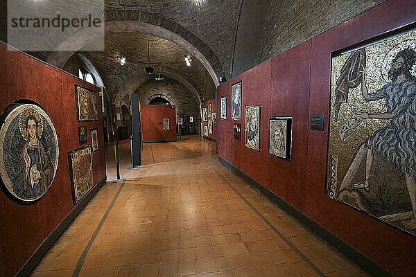 Historische Fresken  15. Jahrhundert  Museum im Markusdom  Venedig  Venetien  Adria  Norditalien  Italien  Europa