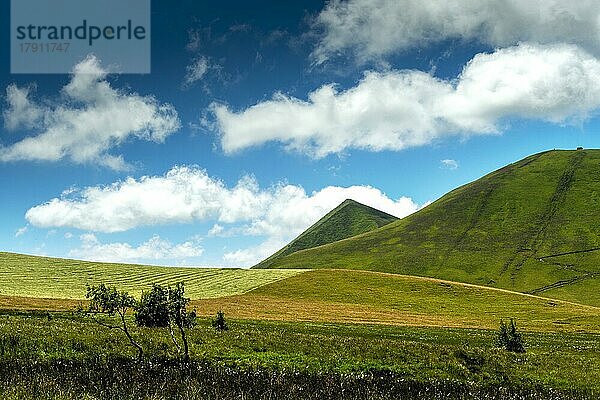 Die Monts Dore am Croix-Morand-Pass. Regionalpark der Vulkane der Auvergne. Departement Puy de Dome. Auvergne Rhône-Alpes. Frankreich