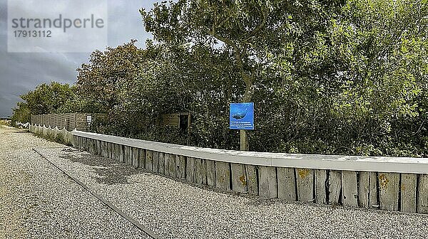 Hvalkæbehegn ved Hvalfangergården  Walknochenzaun  Insel Rømø  Dänemark  Europa