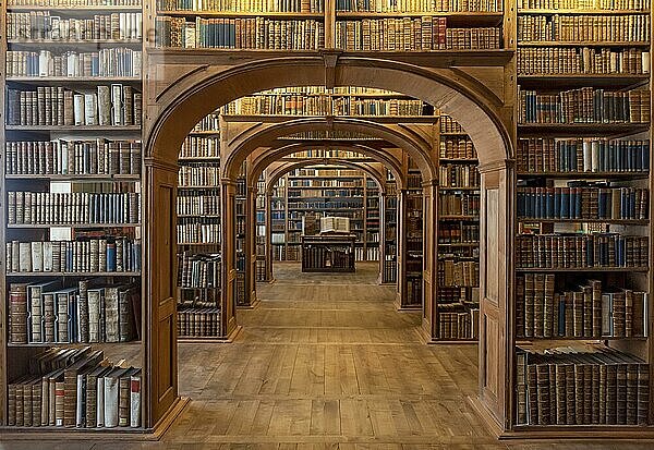 Historischer Bibliothekssaal  Oberlausitzische Bibliothek der Wissenschaften  Barockhaus  Görlitz  Görlitz  Deutschland  Europa