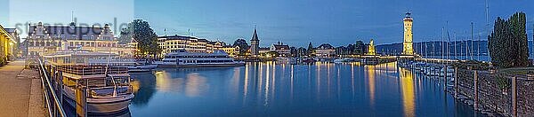 Lindau Hafen beleuchte Panorama Deutschland