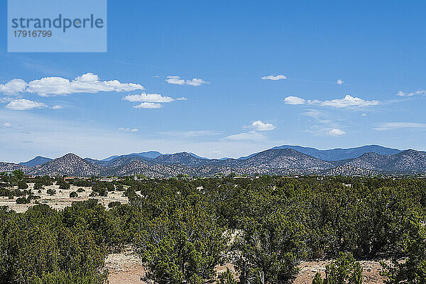 USA  New Mexico  Santa Fe  Ausläufer des Sangre de Cristo-Gebirges