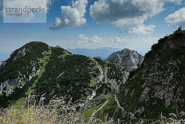 Blick vom Wendelstein in die Umgebung  August  Bayern  Deutschland  Europa