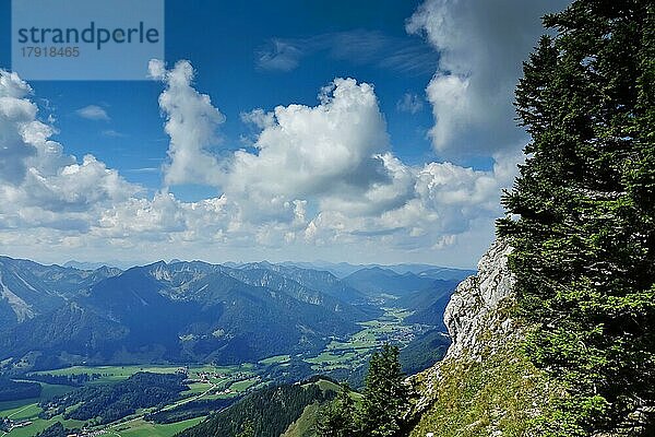 Blick vom Wendelstein in die Umgebung  August  Bayern  Deutschland  Europa