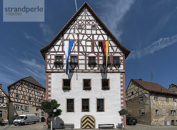 Historisches Rathaus  Fachwerk 1540  Zeil am Main  Unterfranken  Bayern  Deutschland  Europa