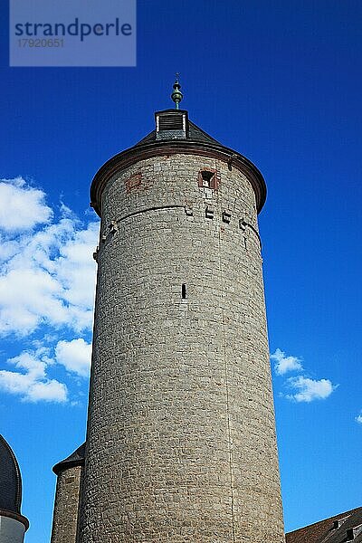 Burgfried  Festung Marienberg  Würzburg  Unterfranken  Bayern  Deutschland  Europa