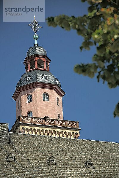 Kirchturm der Katharinenkirche  Hauptwache  Innenstadt  Main  Frankfurt  Hessen  Deutschland  Europa