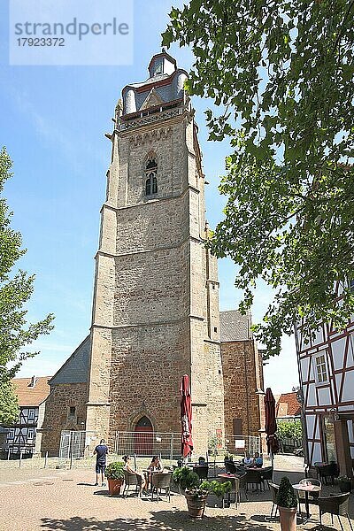 Gotische Stadtkirche in Bad Wildungen  Hessen  Deutschland  Europa