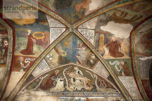 Fresken im Kreuzgang  Dom Mariae Aufnahme in den Himmel und St. Kassian  Brixner Dom  Brixen  Bressanone  Südtirol  Trentino  Italien  Europa