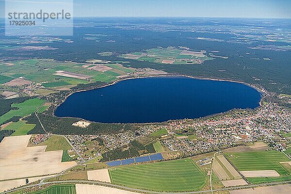 Luftbild des Arendsee  Altmark  Wasser  See  Sachsen-Anhalt  Deutschland  Europa