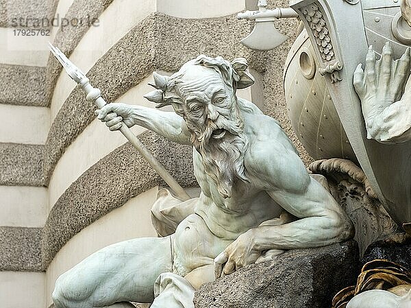 Macht zur See  Die Macht zur See  Brunnen von Rudolf Weyr  Hofburg  Michaelerplatz  Wien  Österreich  Europa