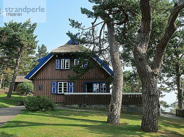 Das ehemalige Ferienhaus von Thomas Mann mit großartigem Blick über das Kurisache Haff  Thomas Mann Haus  Nida  Litauen  Europa