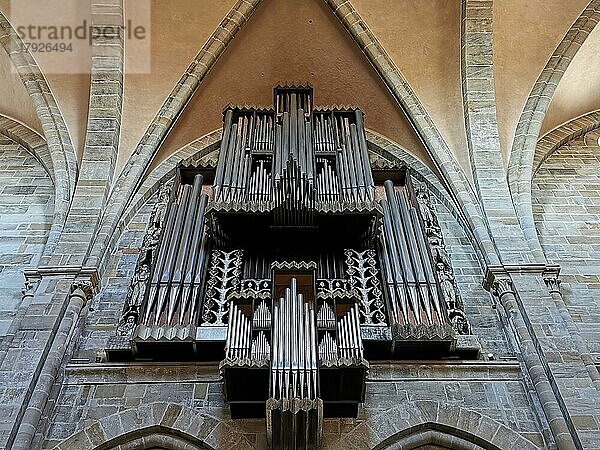 Orgel aus dem Jahre 1976  Dom St. Peter und St. Georg  Bamberger Dom  Bamberg  Oberfranken  Bayern  Deutschland  Europa