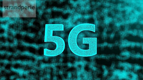 Kreative glühende 5G Hintergrund  das ist mobile Internet-Konzept  3D-Rendering Hintergrund