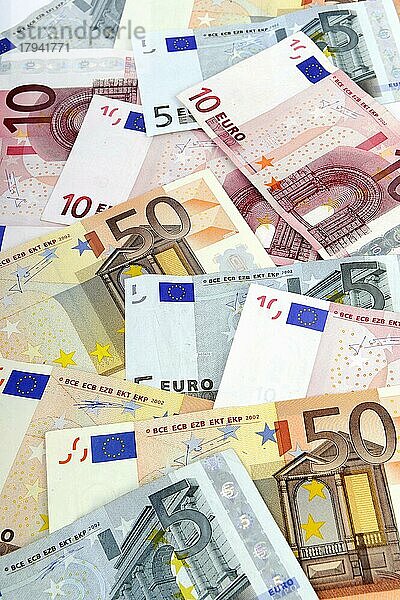 Verschiedene Euro Geldscheine  Banknoten
