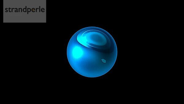 Eine glänzende Kugel im dunklen Raum  moderner computergenerierter Hintergrund  3D-Rendering-Hintergrund