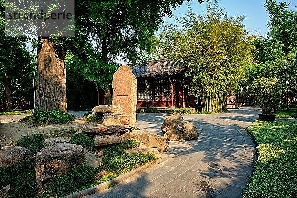 Wangjiang-Pavillon im grünen Wangjianglou-Park. Chengdu  Sichuan  China  Asien