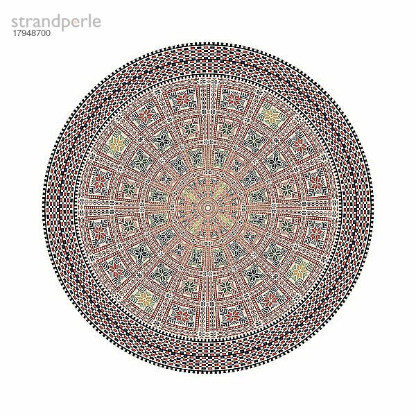 Kreisförmiges Muster im traditionellen palästinensischen Stil  Vektor-Design-Element