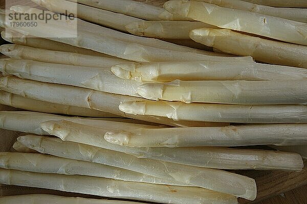 Badische Küche  Zubereitung Spargel mit Kratzete  weißer Spargel roh  Gemüse  gesund  vegetarisch  typisch Badisch  Traditionsküche  Foodfotografie  Studio  Deutschland  Europa