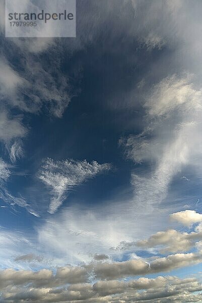 Verschiedene Wolkenformationen  Bayern  Deutschland  Europa