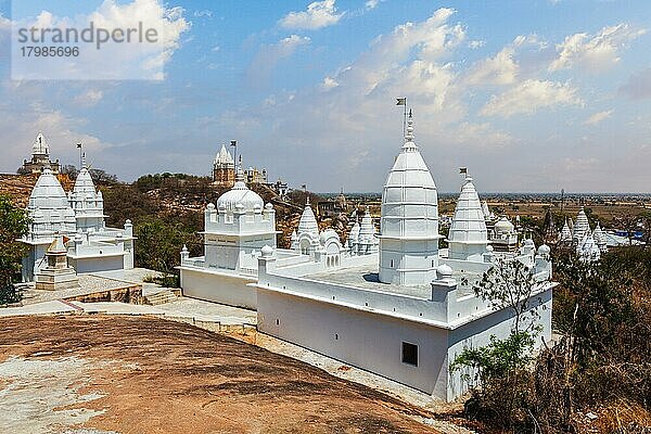 Sonagiri Jain-Tempelkomplex  wichtiger religiöser Ort und Pilgerstätte  Bundesstaat Madhya Pradesh  Indien  Asien