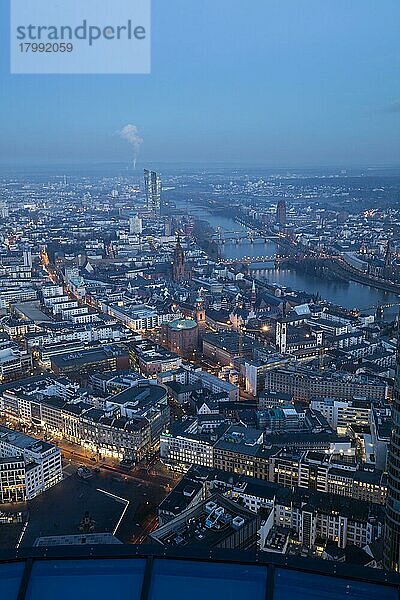 Ausblick vom Main Tower  Frankfurt am Main  Hessen  Deutschland  Europa