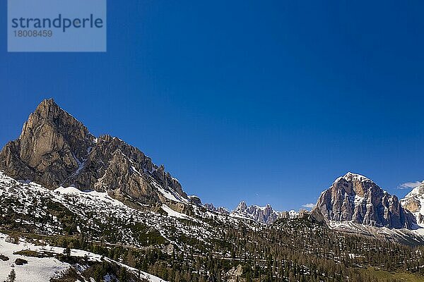 Panoramablick vom Pass Giau. Dolomiten Alpen. Italien