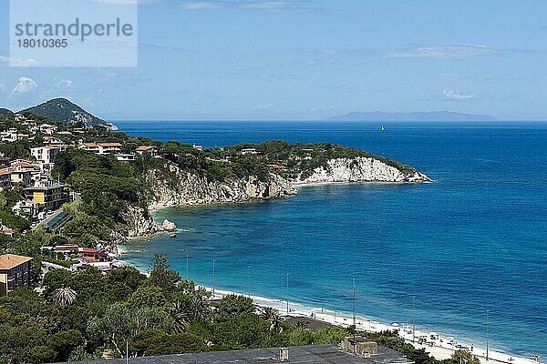 Strand  Europa  Felsen  Küste bei Portoferraio  Elba  Toskana  Italien  Europa