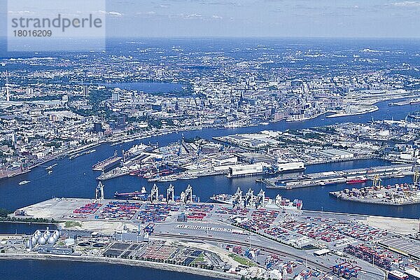 Kohlenschiffhafen  Vorhafen  Vulkanhafen  Kuhwerderhafen  Kaiser-Wilhelm-Hafen  Hafen City  Außenalster  Elbe  Altona  Hamburg  Deutschland  Europa