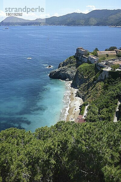 Blick von der Zitadelle auf Portoferraio  Elba  Toskana  Italien  Europa