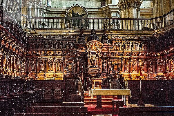 Chorgestühl  Kathedrale Santa Iglesia  Catedral Basîlica de la Encarnación  Malaga  Malaga  Andalusien  Spanien  Europa