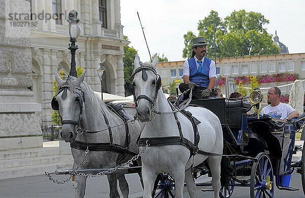 Österreich  Wien  Fiaker  Pferdekutsche  Europa