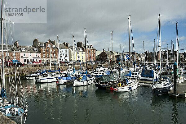 Hafen und Altstadt  Arbroath  Schottland  Großbritannien  Europa