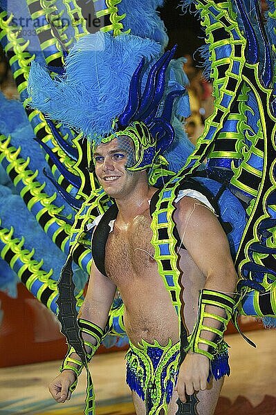 Tänzer  Gualeguaychu Karneval  Gualeguaychu  Provinz Entre Rios  Argentinien  Südamerika