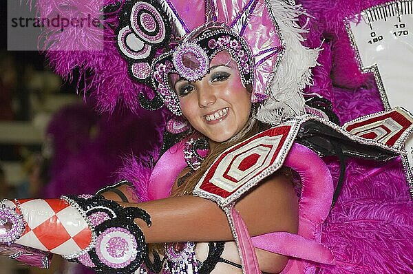Tänzerin  Gualeguaychu Karneval  Gualeguaychu  Provinz Entre Rios  Argentinien  Südamerika